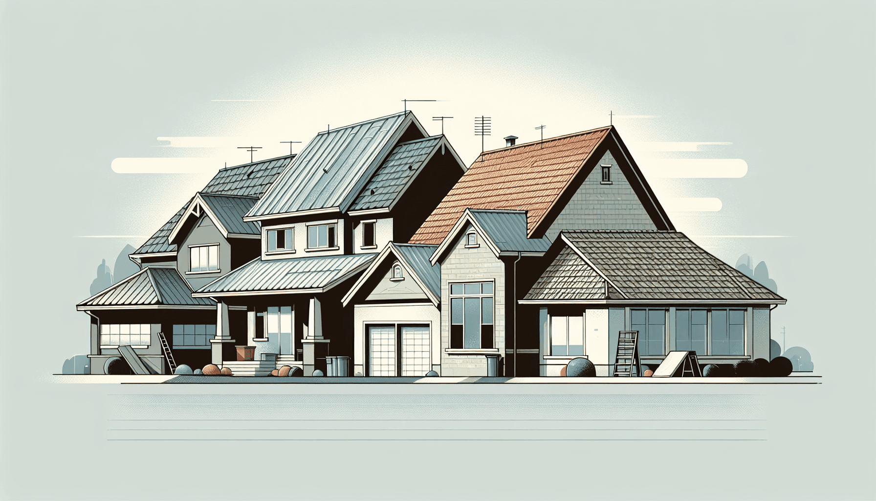 Comparison of metal, shingle, and tile roofs