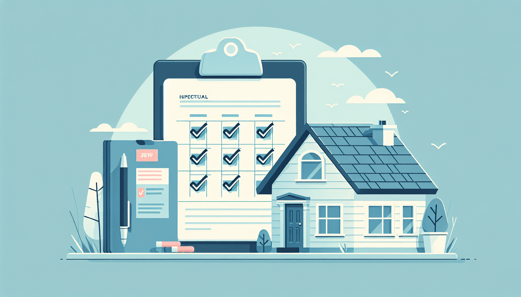 Calendar and checklist for roof maintenance plan